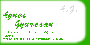 agnes gyurcsan business card